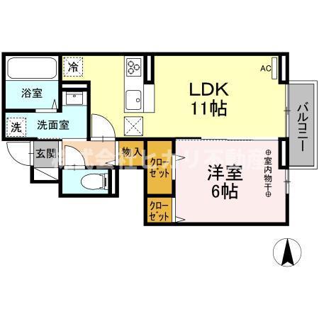 メゾン・エスポワール(1LDK/1階)の間取り写真