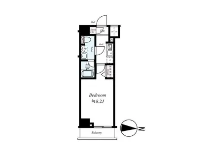 メインステージ武蔵関駅前II(1K/6階)の間取り写真