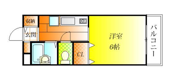 メゾンTOKI(1K/1階)の間取り写真