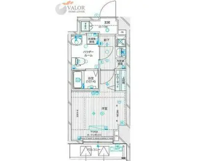 メインステージ蒲田VIエグザ(1K/11階)の間取り写真