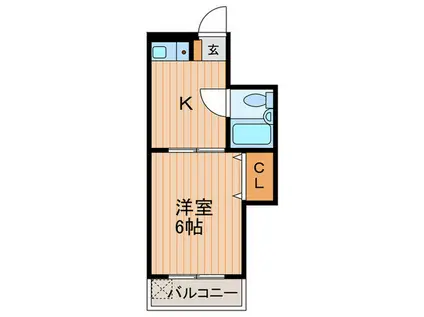 メゾン豊中PART15(1K/4階)の間取り写真