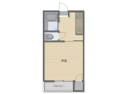 ジュピター(1K/2階)の間取り写真