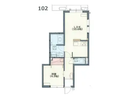 SKY HEIGHTS スカイハイツ(1LDK/1階)の間取り写真