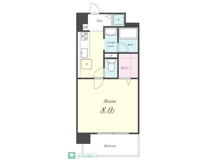 リヴィエール船橋(1K/3階)の間取り写真