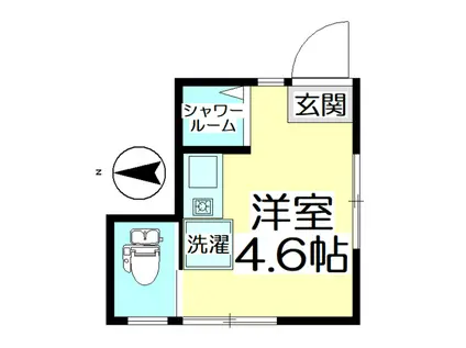 エスペランサ竹ノ塚(ワンルーム/1階)の間取り写真