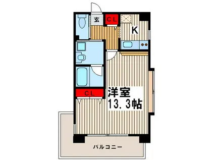 IP1ST.IAMS(1K/4階)の間取り写真