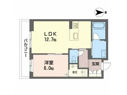 ＪＲ山陽本線 岡山駅 徒歩11分 2階建 新築(1LDK/2階)の間取り写真