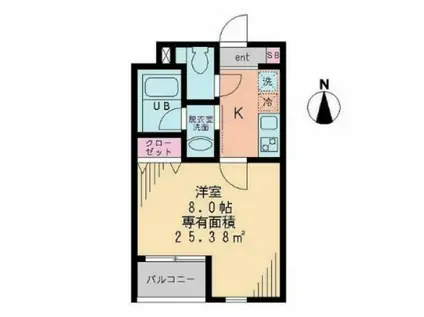 ダンディライオンIII(1K/2階)の間取り写真