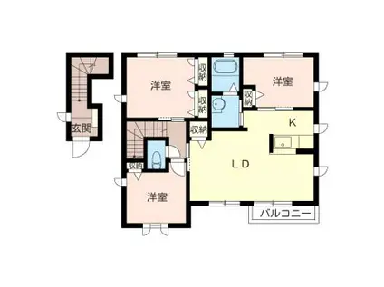 シャーメゾンポラリス(3LDK/2階)の間取り写真