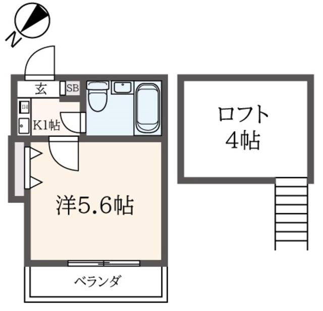 ミユハウス(1K/1階)の間取り写真