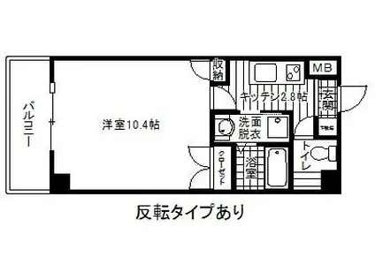 フォレストシティIII(1K/6階)の間取り写真