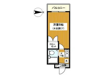 ドルフィン新杉田(1K/3階)の間取り写真