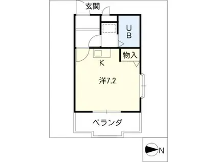 ジュネス原(ワンルーム/3階)の間取り写真