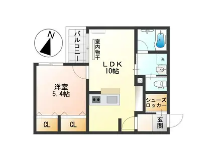 ANFIELD(1LDK/1階)の間取り写真