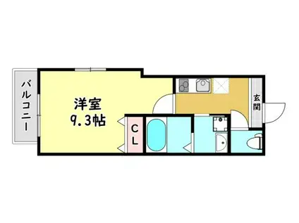フジパレス門真本町V番館(1K/2階)の間取り写真