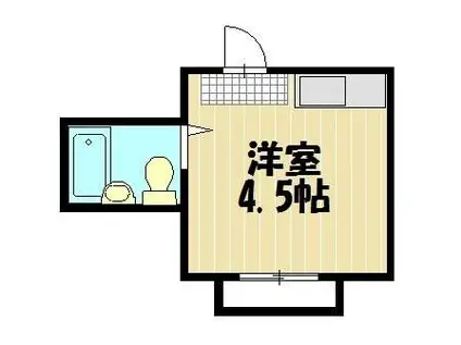 ペアパレス朝霞(ワンルーム/3階)の間取り写真