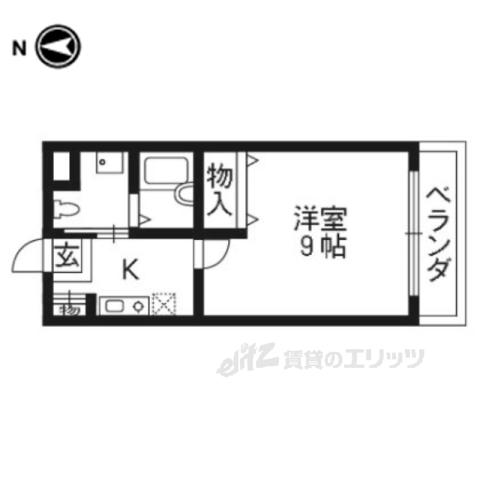Fハウス(1K/1階)の間取り写真