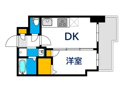 ORIENT BLD NO123(1DK/8階)の間取り写真