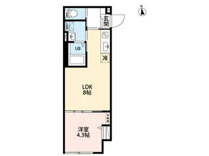 ROBOT HOME 梅島II(1LDK/2階)の間取り写真