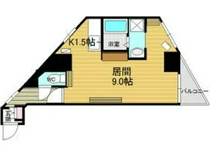 フロンティア157(1K/7階)の間取り写真