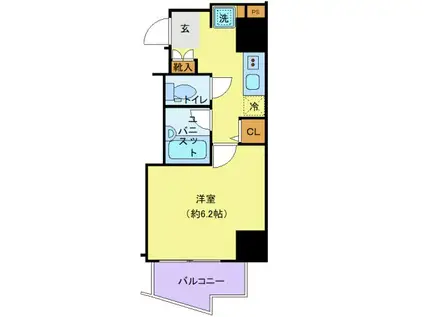 プレール・ドゥーク蒲田II(1K/3階)の間取り写真