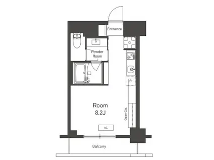 BELLEVIAGE SHINJUKU べルヴィア―ジュ新宿(ワンルーム/5階)の間取り写真