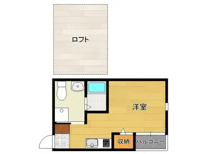 ヴィテス周船寺(ワンルーム/2階)の間取り写真