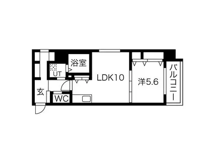 RIVO瑞穂通(1LDK/8階)の間取り写真