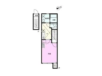 ステータス町屋(1K/2階)の間取り写真