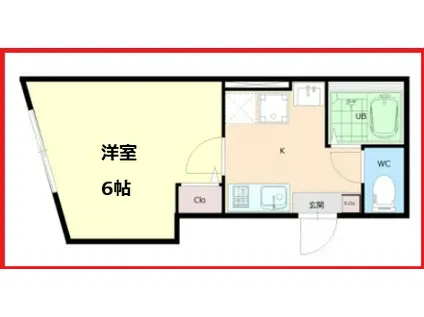 シックス アヴェニュー レジデンス アヤセ(1K/4階)の間取り写真