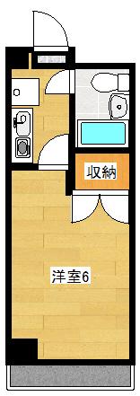 アメニティ住吉(1K/7階)の間取り写真