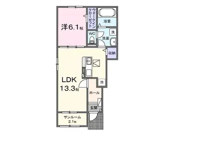 アロッジオ RNF1(1LDK/1階)の間取り写真