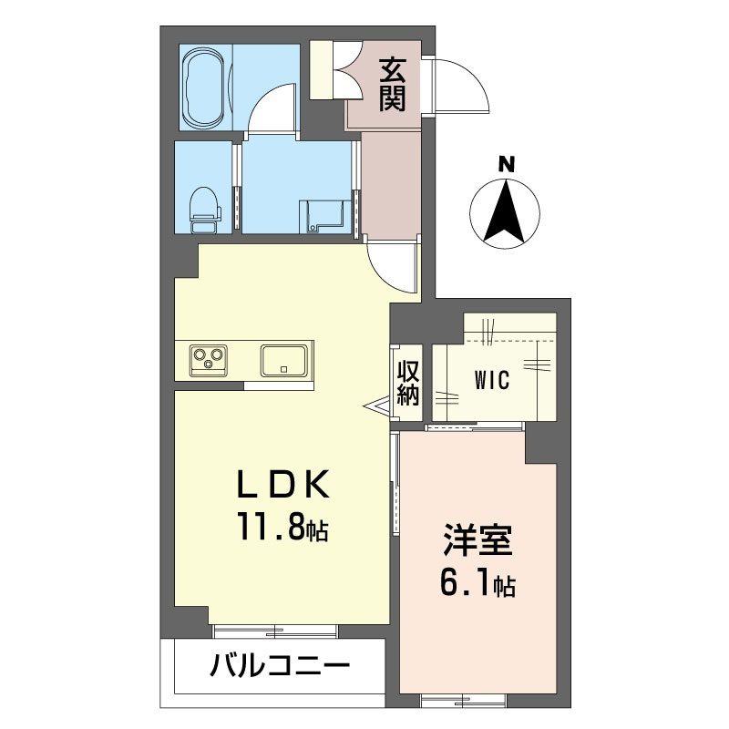 ハレ フアラライ(1LDK/2階)の間取り写真