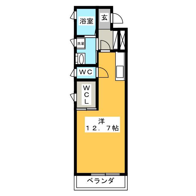 エクセレンテ(ワンルーム/2階)の間取り写真