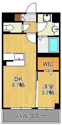 コンフォールパピヨン(1LDK/2階)の間取り写真