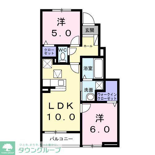 ラフォンテ(2LDK/1階)の間取り写真