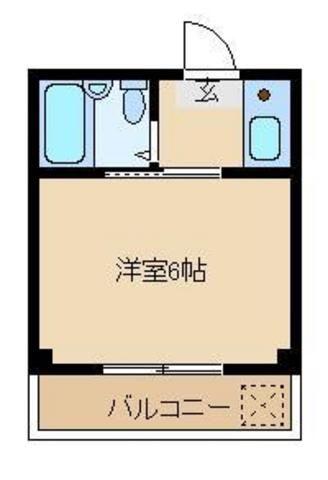 ピロティシャトー(ワンルーム/1階)の間取り写真