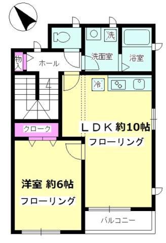 KOMACHISUITES(1LDK/2階)の間取り写真