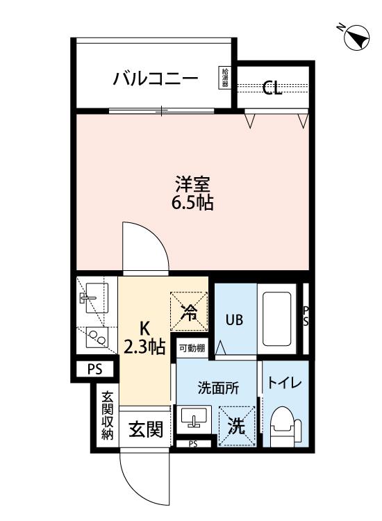 シャルマンシーナ井尻(1K/2階)の間取り写真