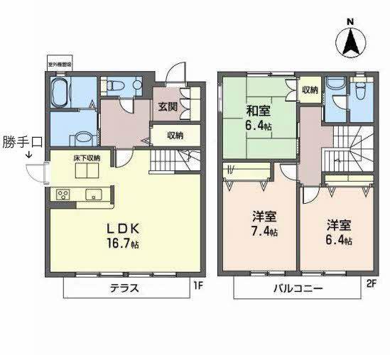 昴の郷学園前(3LDK/1階)の間取り写真