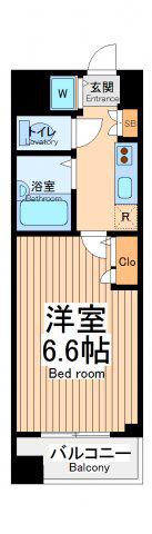フェニックス川崎弐番館(1K/12階)の間取り写真