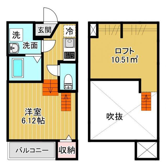 MODERN PALAZZO貝津VOGUE(1SK/1階)の間取り写真