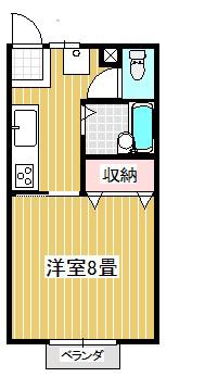 パルティール(1K/1階)の間取り写真