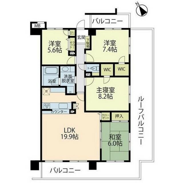 アール・ケープラザベイサイトヴュー横濱(4LDK/12階)の間取り写真