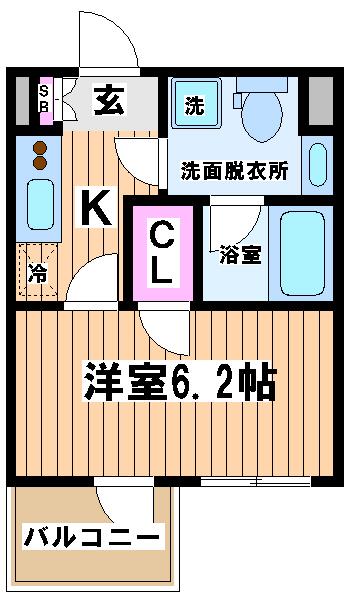 ステージグランデ府中東(1K/7階)の間取り写真