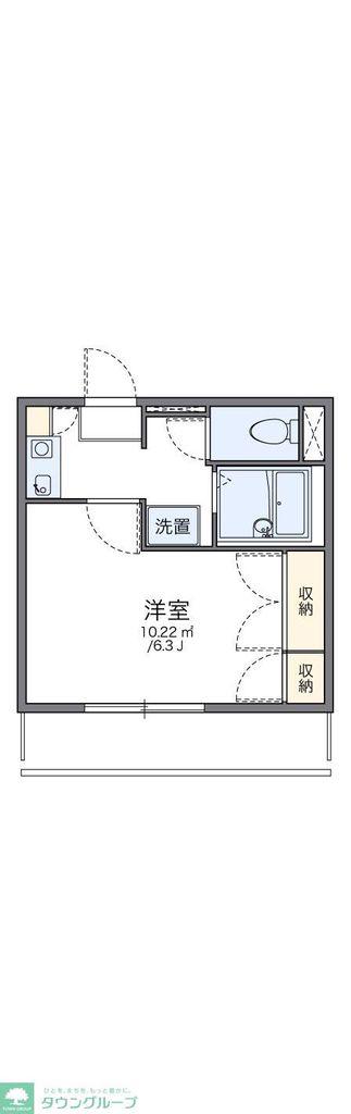レオパレス舘町(1K/2階)の間取り写真