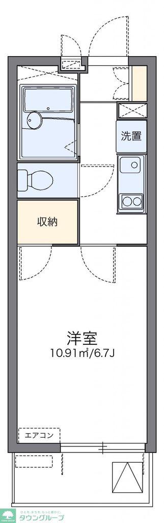 レオパレスパタータIII(1K/3階)の間取り写真
