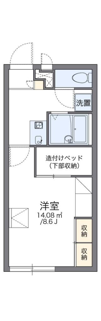 レオパレスフォレストII(1K/2階)の間取り写真
