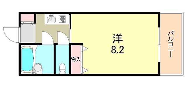 セラーン朝霧(1K/5階)の間取り写真