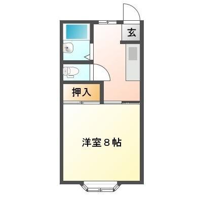 ファーストハイツMTIII(1K/2階)の間取り写真